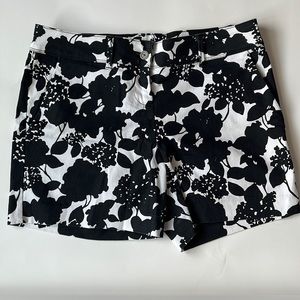 Black and White Flowery Shorts